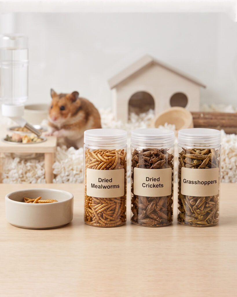 Dried insects for pet products