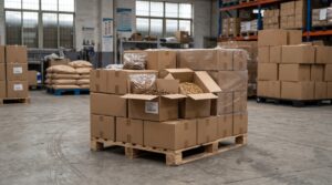 Sealed bags and cartons prepared for a bulk dried insect order