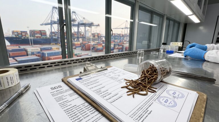 TRACES border inspection and customs compliance to Import Dried Earthworms to USA and EU