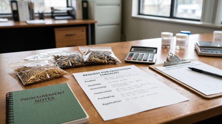 bulk dried insect RFQ for commercial sourcing