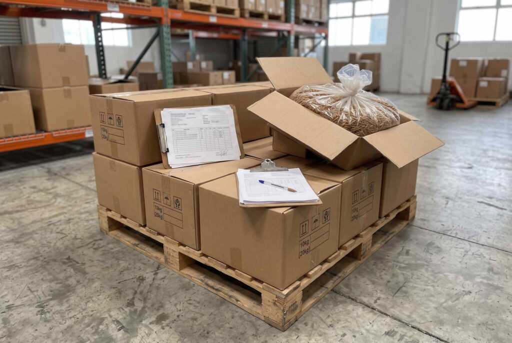 Importing bulk insects during pre-shipment documentation review
