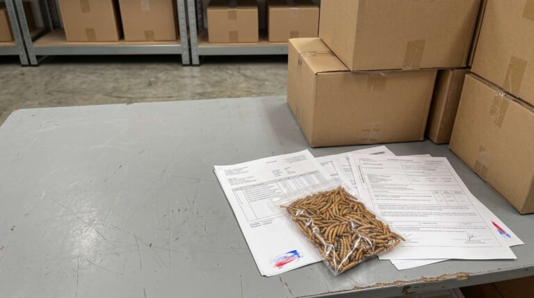 Importing bulk insects with commercial and compliance documents