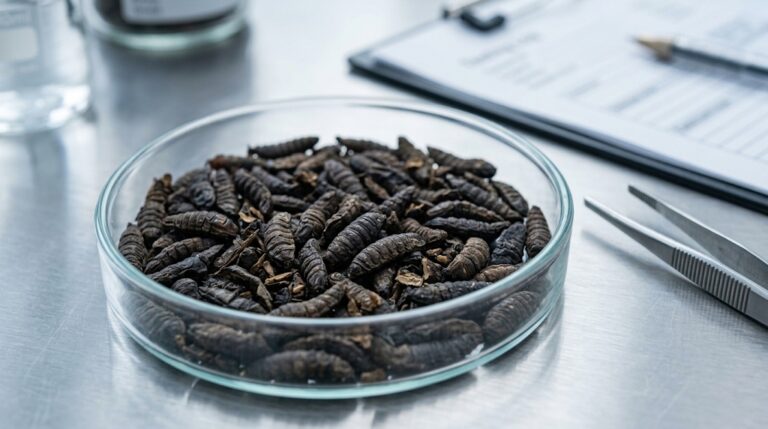 SGS tested wholesale black soldier fly larvae in laboratory for insect protein quality control